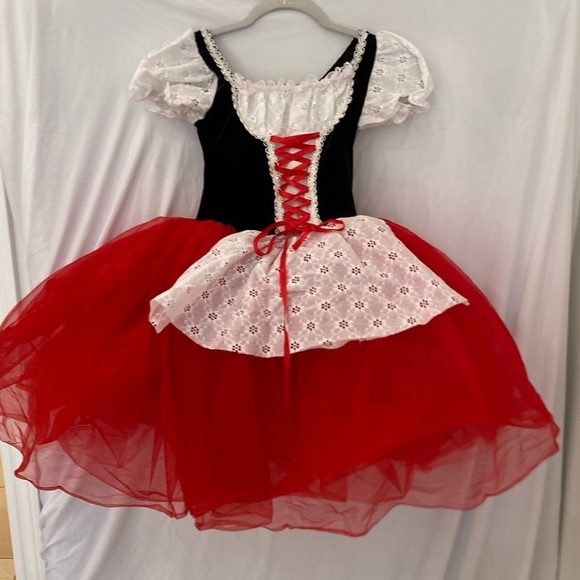 Little red riding hood costume child medium red tutu - Picture 1 of 5